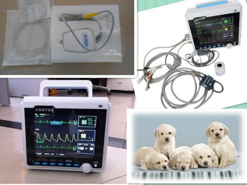 Vet used,veterinary icu patient monitor ecg,nibp,spo2,pulse rate,resp,temp,etco2 for sale