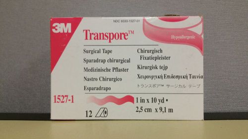 3m™ transpore™ surgical tape 1527-1 1&#034; x 10yds exp. 11-2015 (box of 120) for sale