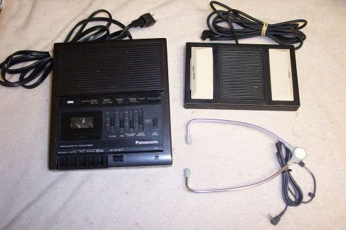 DICTAPHONE  by Panasonic model RR930micro cassette transcriber w/pedal &amp; headset