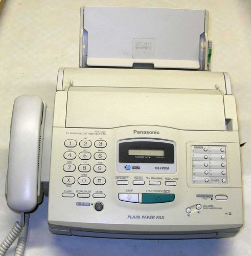 PANASONIC COMPACT PLAIN PAPER FAX, MODEL KX-FP200