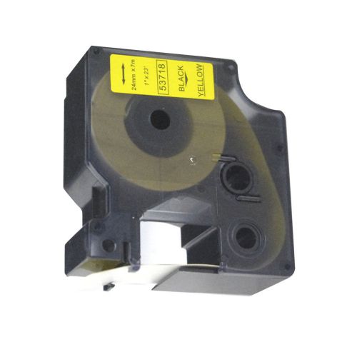 Label Tape  53718  Black on yellow 24mm*7m  compatible for Label Manager 500TS