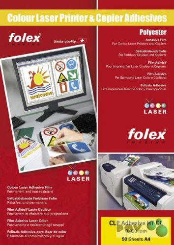 Folex CLP ADHESIVE HT CL  Spezialfolie DIN A3, 50 Mic fur  Farb,-Kopierer/Laserd