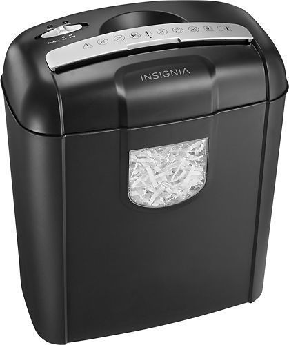 Insignia - 6-Sheet Crosscut Shredder - Black NS-PS06CC