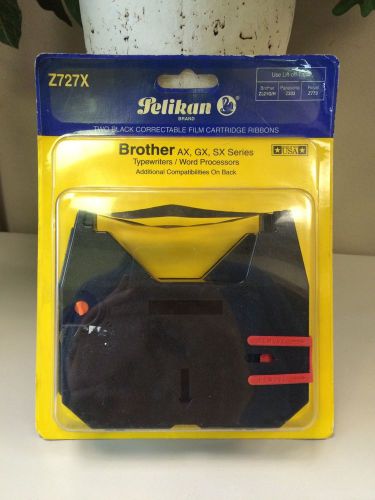 Pelikan S727X Two Pack Black Correctable Film Cartridge Ribbons Brother AX GX SX