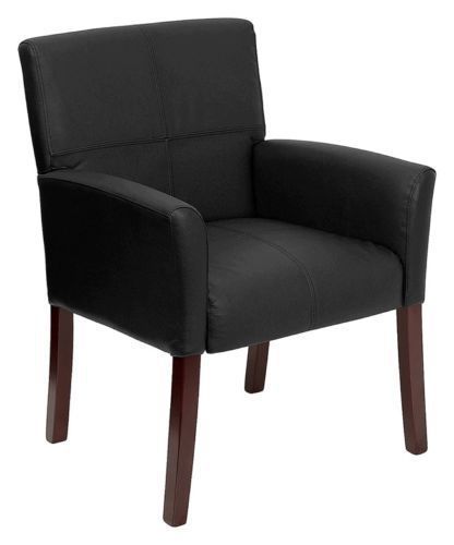Flash Furniture Black Leather Executive Side Chair Reception Chair (NEW IN BOX)