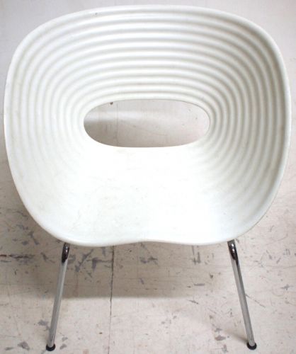 VITRA Tom Vac Plastic White Chair Designed By Ron Arad - BA4  C Inside Outside