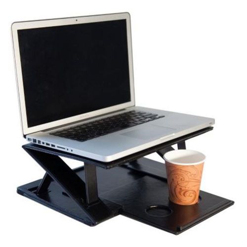 Litegear design noir leather (vegan) aero-tray lap desks at-1001 new for sale