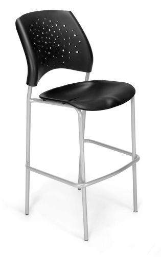 OFM Stars and Moon Cafe Height Chair Silver None (Black Plastic)
