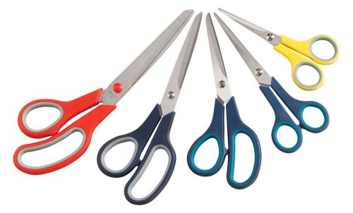 Miles kimball 5 pc comfort grip scissors  for sale