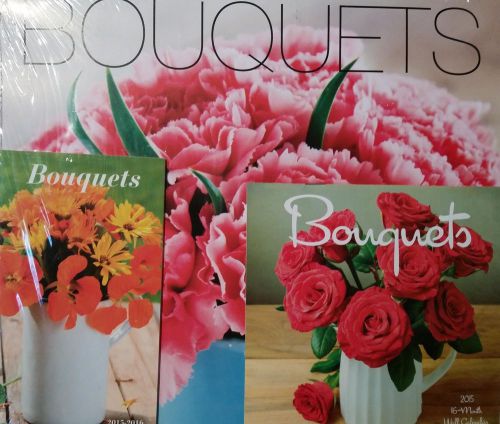 2015 BOUQUETS Calendar Lot -Wall, Mini &amp; Pocket Planner NEW Flowers