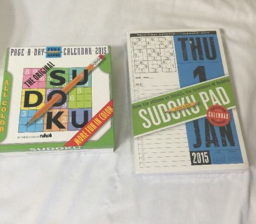 2 New SUDOKU 2015 Calendar Page A Day To Do List Scratch Pad Game Planner