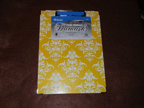 Yellow 9&#034; x 12 1/2&#034; standard size damask clipboard for sale