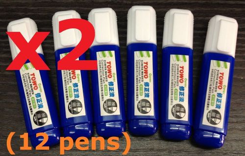 12x Pentel Style CORRECTION PEN Multipurpose WHITE OUT Hi Quality Made in Taiwan