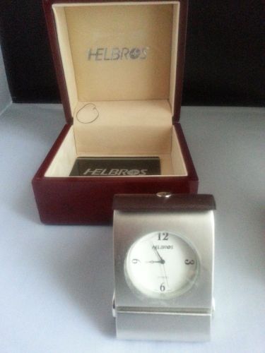 Mens Desk Office Travel Clock Accessory by Helbros $50