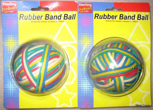 New 2 Pack Sterling Stationery Rubber Band Ball Home School Office Multi Color