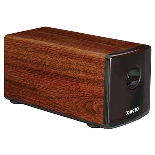 X-acto heavy duty electric pencil sharpener, walnut grain. sold as each for sale
