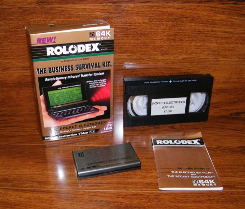 Rolodex 64K Memory The Pocket Electrodex In Box With Instruction Video &amp; Manual