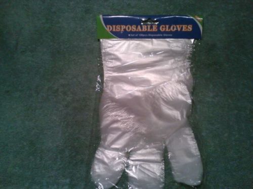 NEW 100pc plastic disposable gloves clear Best Quality Easy to use