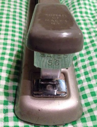 RARE Vintage Bates 56 Stapler THAT IS THE &#034;property Of MACYS NY&#034; - 1950&#039;s &amp; HTF