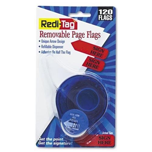 Redi-tag Arrow Message Tag - Removable, Self-adhesive - 1.88&#034; X 0.56&#034; (rtg81024)