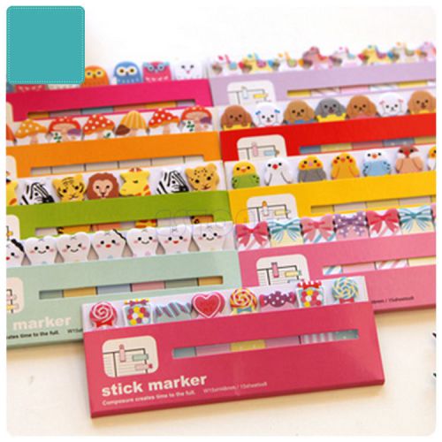 Mini candy animals cartoon 120 pages sticker post it bookmark sticky notes new for sale