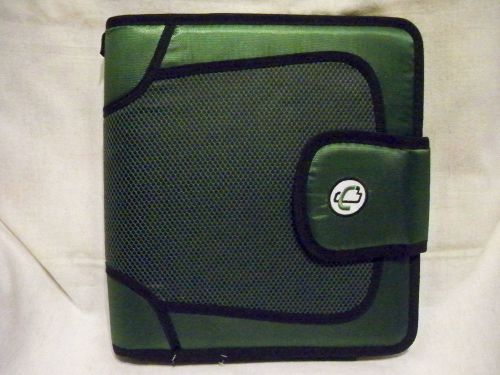 NEW CASE IT THE OPEN TAB 2 IN. 3 RING BINDER VELCRO CLOSE W TAB FILES GREEN NICE