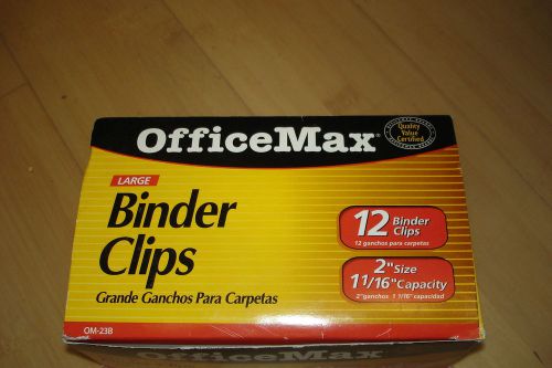 Office Max Large Fold Back Binder Clips 2&#034; Wide