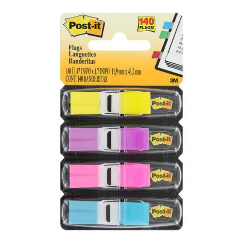 Post-It Flags, Assorted Colors, 0.5&#034; x 1.7&#034;, 140/Pack