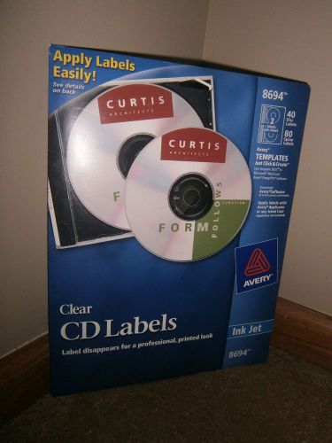 AVERY INK JET CLEAR CD LABELS 8694