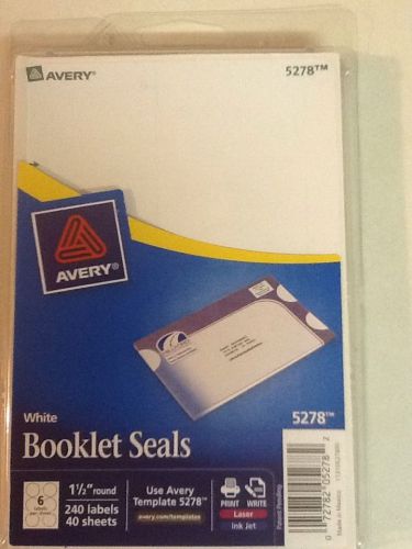Avery 5278 Mailing Label - 240 / Pack Circle 6/sheet Inkjet, Laser White