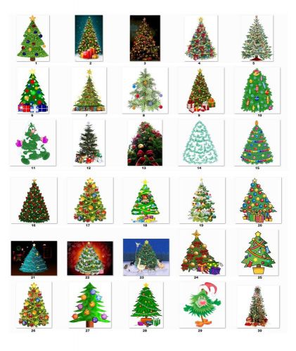 Personalized Return Address Labels Christmas Trees choose one picture (C8)