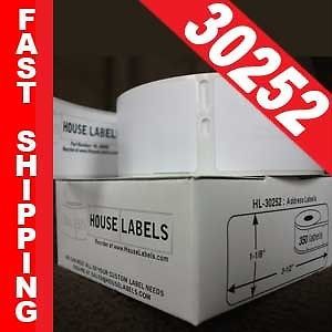 6 Rolls of Address Labels in Mini-Cartons fits DYMO® LabelWriters® 30252
