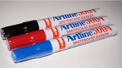 Artline Whiteboard Marker 500A (EK-500A) Black/Blue/Red Bullet Point (Per Unit)