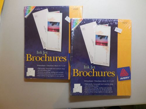 2 packs Avery AVE8324 Ink Jet Brochures, 8 1/2&#034;x11&#034;, 50 per Pack, Matte White.