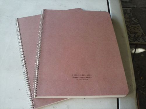 FEDERAL SUPPLY SERVICE NOTEBOOKS LOT OF 2 SPIRAL BOUND 1979