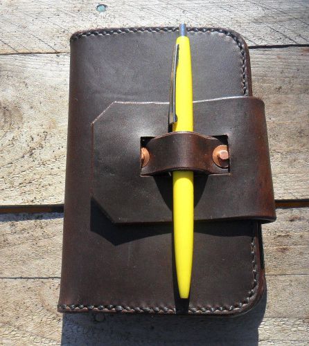 Handmade Leather Chromexcel Case Cover Field Notes Card Holder Brown Pen Slot