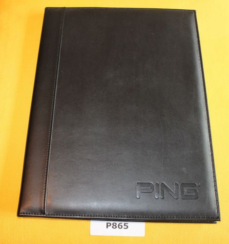 Ping Golf, Black Vinyl, Holds 8.5&#034; by 11&#034; Paper Tablet Notebook  RARE   NEW