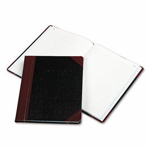 Log Book, Record Rule, Black/Red Cover, 150 Pages, 10 3/8 x 8 1/8 (BORG21150R)