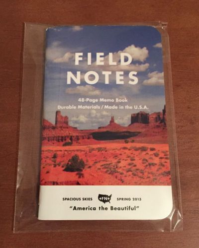 Field Notes Brand America the Beautiful Limited Edition Single &#034;Spacious Skies&#034;