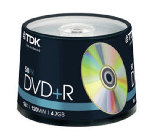 25 Spindle TDK DVD+R 4.7GB 120Min Blank DVDR Recordable Disc Discs DVDS Data