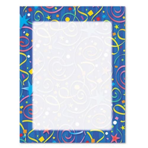 Royal 46901 Design Paper, 24 Lbs., Star Confetti, 8-1/2 X 11, Royal Blue,