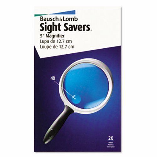 Bausch &amp; Lomb 2X - 4X Handheld Magnifier w/Acrylic Lens, 5&#034; diameter (BAL813305)