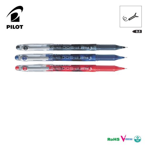 3 x Pilot P-500 BallPoint Pen 0.5 3 Colors to Choose From FREE SHIPPING/TRACKING