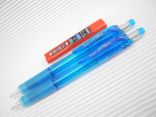 2xL.Blue Pentel Ener Gize-X 0.5mm automatic pencil free Pentel 0.5mm pencil lead