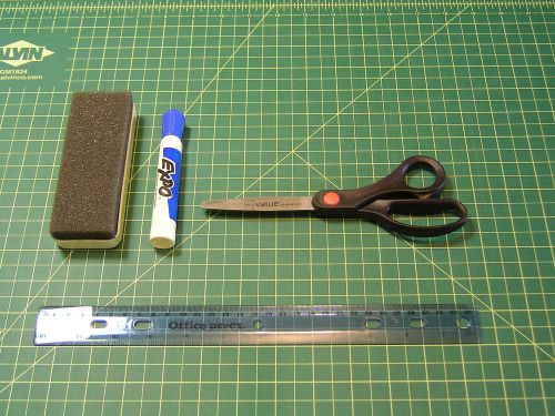 Used office supplies from office depot wiremesh pen holder stapler scissor +more for sale