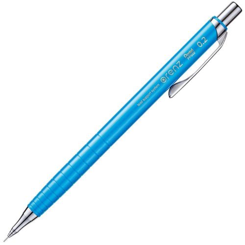 Pentel mechanical pencil orenz ultra fine 0.2mm sky blue+extra lead hb(10lead) for sale