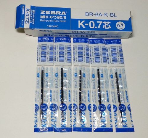 Zebra K-0.7mm ball point pen only refill blue 10pcs