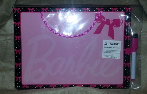 Barbie Hanging Dry Erase Board with Marker and Eraser Pink Black Bow