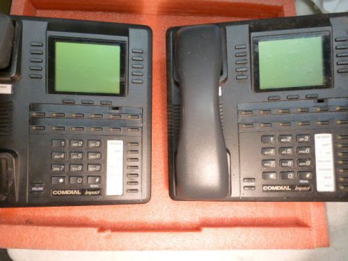 LOT OF 5  - Comdial Impact  Executive Phone  8412FJ-FB  - Black w/ Handset Cord