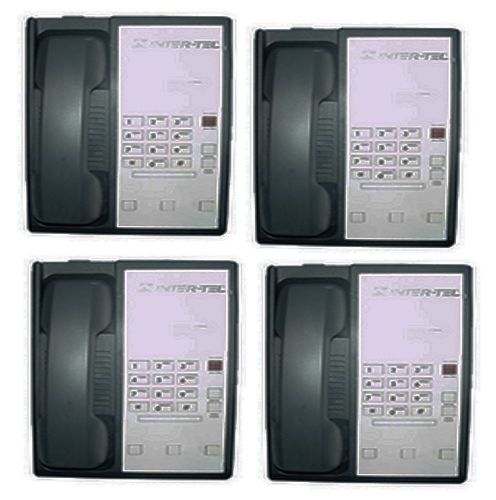 Lot of 4 Intertel Axxess 900.0200 SL+3 Black Phone Refurbished Wrnty B-Stock Qwk